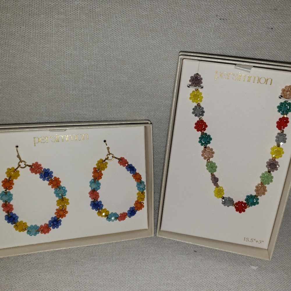 Multicolor Flower Necklace Only